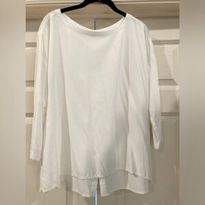 J Jill long sleeve cream color blouse